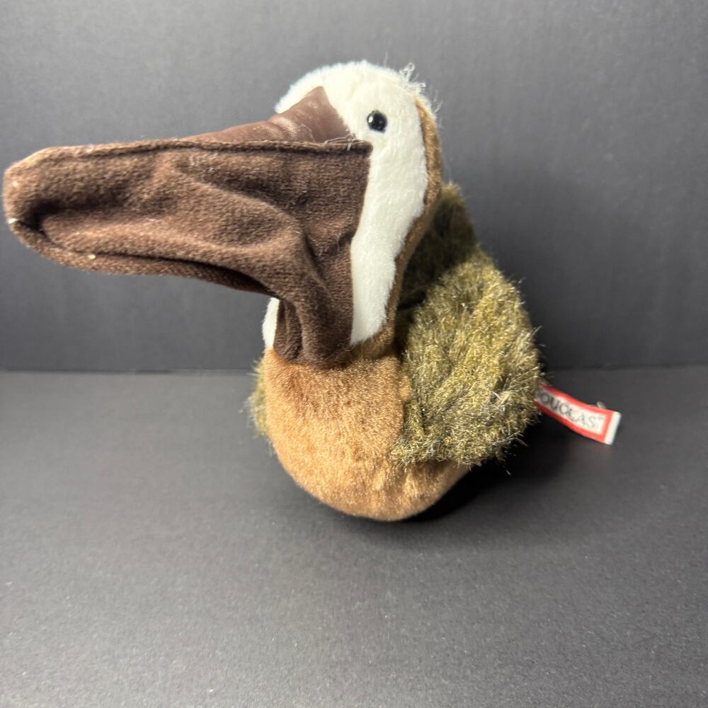 Douglas Cuddle Toys Beachy Pelican Plush 8" Brown White Realistic Bird
